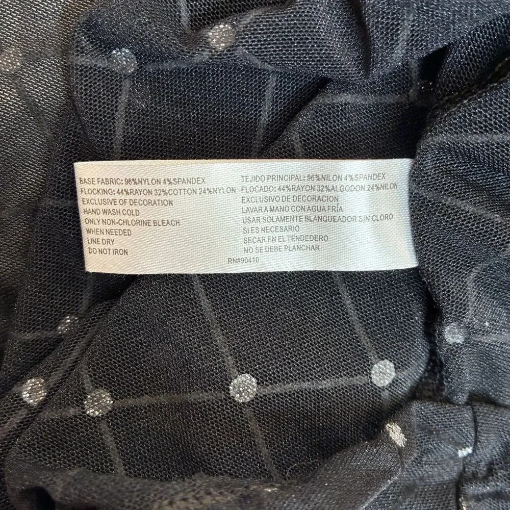 Nick & Sarah Intimates black sheer nightgown Sz S whimsigoth sexy fairycore Y2K